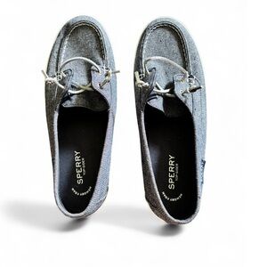 Sperry Sparkly Blue Canvas Boat Shoes✨🩵